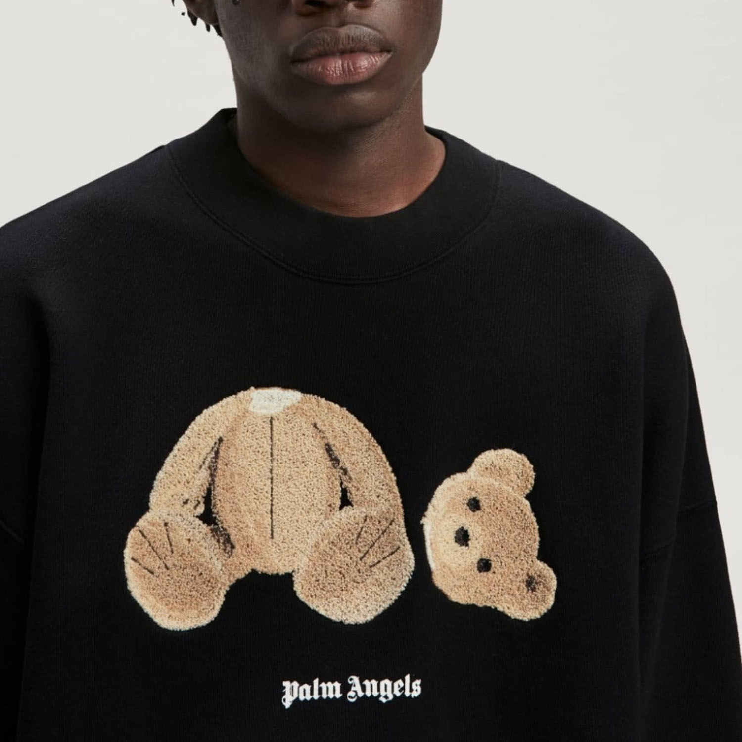 Свитшот Palm Angels Bear Crew Black Brown по акционной цене в